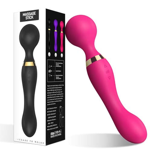 Vibrator Wand Sex Toys,Clit Stimulator Vibrators, G spot Vibrator,dildoes,20 Patterns & 8 Speeds, Fully Waterproof, Quiet & Small, for Woman Sex Toy Gifts for Women, Adult Sex Toys (Rose red)
