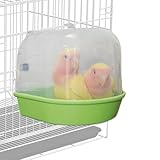 Style de Nichoir Décoratif : Doté d'un design réfléchi adapté aux pinsons et autres petits oiseaux, ce bain d'oiseaux en cage agit à la fois comme une source d'eau fonctionnelle et un ornement de jardin élégant. Il crée un cadre pittoresque au sein d'un aménagement paysager naturel, idéal pour une détente en plein air.