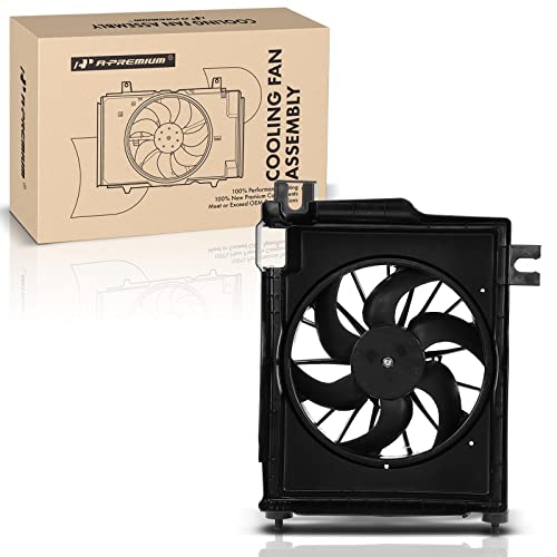 A-Premium A/C Condenser Fan Assembly Compatible with Select Dodge Models - Ram 1500 2002-2008 Ram 2500 2003-2007 3500 2004-2007 - Replace# 5080647AB 5103464AB