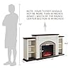 72" Electric Fireplace with Mantel, White TV Stand for TVs Up to 80 Inch, Farmhouse Entertainment Center with Storage for Bedroom,23'' Fireplace Insert Heater for Living Room #2