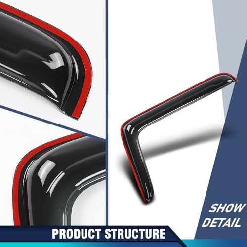 Image of PIT66 Window Guard Deflectors Fit Kenworth C500 W900 T800