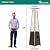 YITAHOME Patio Heater, 48,000 Btu Outdoor Pyramid Patio Heater, Quartz Glass Tube Propane Heater with Cover and Wheels for Patio, Backyard, Garden, Black