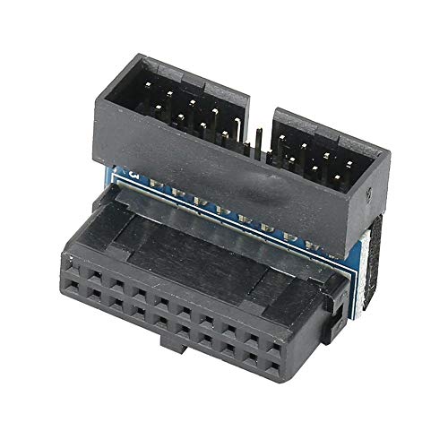 Hopcd Prise de Carte mère USB3.0 de Bureau PH19-A, convertisseur de Prise USB coudé à 90 degrés pour Carte mère de Bureau Cover