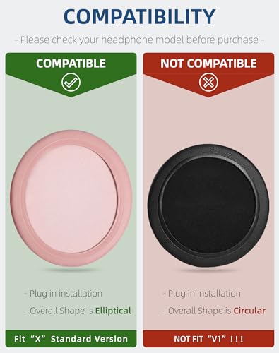 Replacement Ear Pads for Razer Kraken X (Pink) | Soft protein leather, memory foam cushions. For gaming, music. Fits Kraken X, X USB, Kitty Edition. Easy to replace. miniatura 2