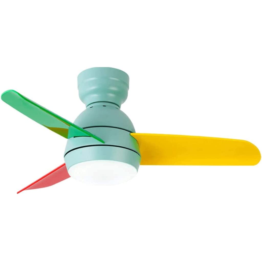 Ventilateurs de plafond LED avec télécommande plafonnier 36 pouces vert