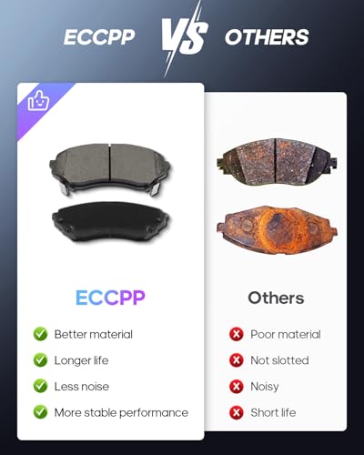 Image of Ceramic Brake Pads 8PC ECCPP Rear Front D1551 D1396 For Hyundai For Genesis | 2010 2011 2012 2013 2014;D1551-8761 D1396-8504;w /Hardware