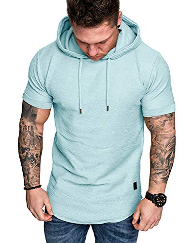 Lexiart Mens Fashion Athletic Hoodies Sport Sweatshirt Solid Color Fleece Pullover