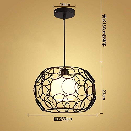 Lustre plafonnier noir industriel avec ampoule LED 9W E27 GZZ Deng pour une decoration moderne
