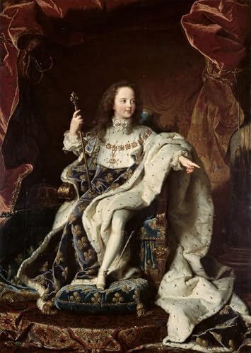 Cuadro pintura al óleo de Luis XV en lienzo de 60x90cm para decoración clásica del hogar