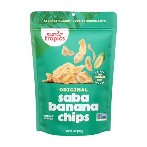 Sun Tropics Saba Banana Chips Original, Dried Fruit - Vegan,