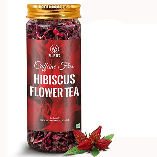 Blue Tea - Hibiscus Flower (1.76 Oz) + Rose (0.88 Oz) || Freshest Herbal Tea || Caffeine Free - Gluten Free - Non-Gmo - Recycled Food Grade Pet Jar #TOP1