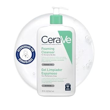 CeraVe Schiuma Detergente, Per Viso e Corpo, Per Pelli da Normali a Grasse, Pelle Libera da Impurità, Barriera Cutanea Rafforzata, Con Ceramidi Essenziali, Acido Ialuronico e Niacinamide, 562 ml