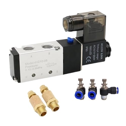 Électrovanne pneumatique 4V210-08 pour stopper les fuites d'air et blocages