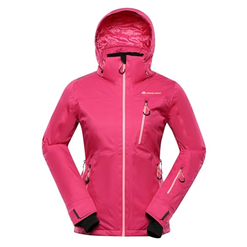 ALPINE PRO REAMA Damen Skijacke Mit Kapuze Snowboard Stretch Winter Outdoor Wander Berg Wasserdichte und Atmungsaktive Freizeitjacke