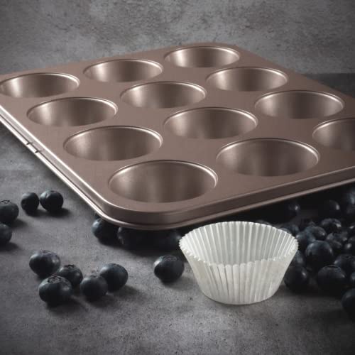 Happiels Non-Toxic Nonstick 12-Cup Muffin Pan | Non Toxic Cupcake Pan Non Stick | Muffin Tin 12 Cups #TOP7