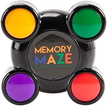 Fun Memory Maze Challenge Brainteaser with Light Up Buttons and Sound, Color Changing Sequences