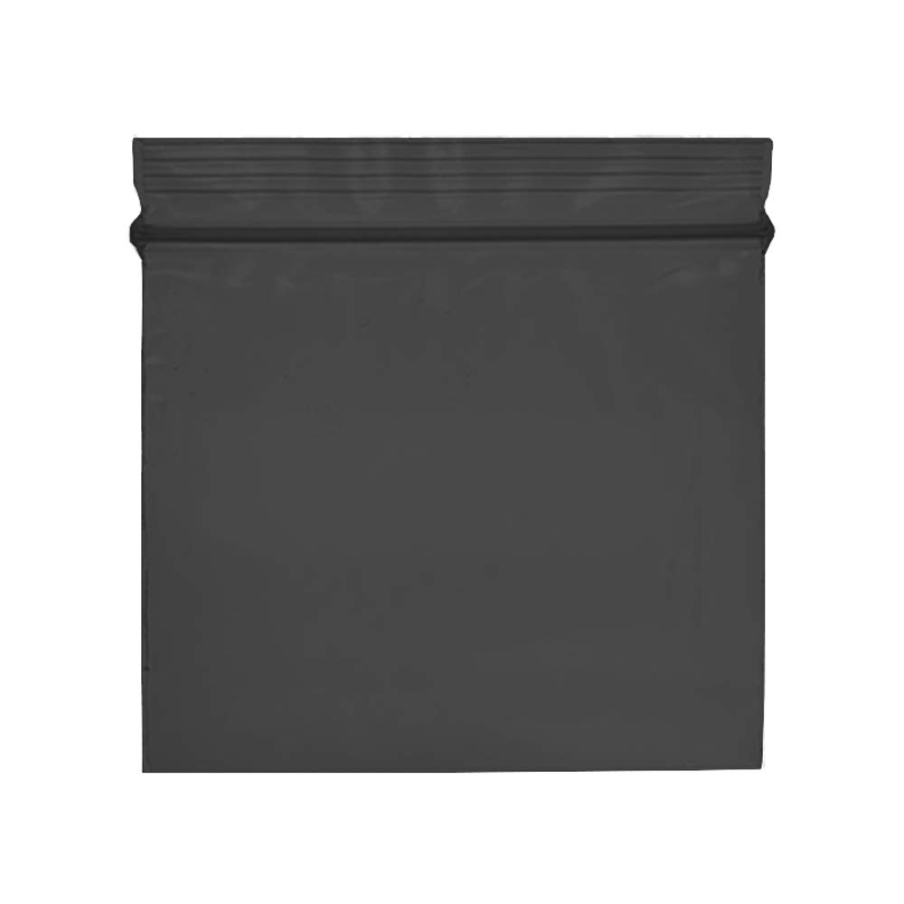 Small 50x50mm BLACK Polythene Plastic Baggies - Durable Grip Zip Lock Seal - Resealable Grip Seal Bags (200pcs)
