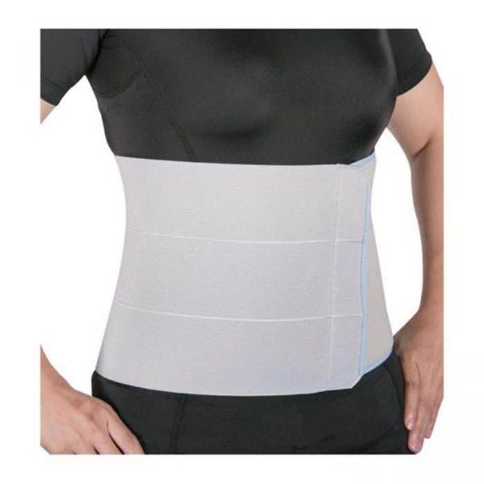 WellcareAbdominal Binder - Medium Size | Double Hook Closure | Easy Adjustment | Excellent Support And Compression To The Abdominal Area | Comfortable Fit | Grey