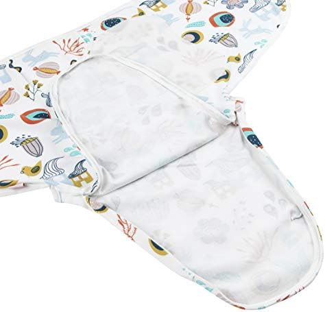 little burrito Swaddle Blanket 3-6 Months with Zip 100% Organic Cotton Baby Blanket for Newborn Baby Sleeping Bag