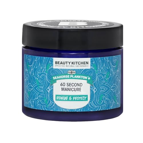 Beauty Kitchen - Seahorse Plankton + 60 Second Manicure 80g - Himalayan Salt Hand Scrub - Removes Dry Skin, Softens & Reduces Age Spots - Vegan/Cruelty Free