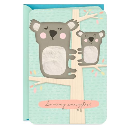 Hallmark Cartão de chá de bebê para novos pais (Koalas, So Many Snuggles) Welcome New Baby, parabéns, revelação de gênero