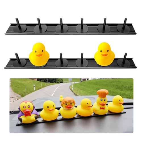 Duck Holder for Jeep Wrangler Adjustable Ducks Mount Aluminium Alloy Material Rubber Ducks Holder for Jeep Dash Duck Plugs for Car Dashboard Decorations 2 Pack