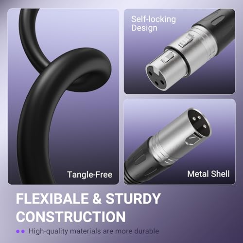 Image of FIFINE XLR Microphone Cable, 5.9ft Male to Female Mic Cord for Studio Recording, Balanced 3-Pin Cable Compatible with XLR Microphone for Podcast Streaming AM8, K688-L9C