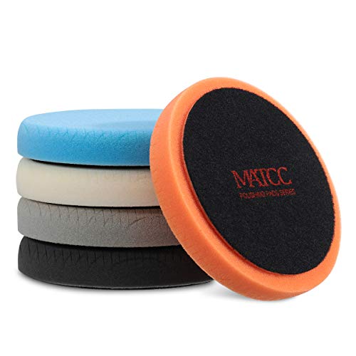 MATCC Polishing Buffing Pads 5 Pcs 6 Inch (150mm) Waxing Pads kit
