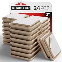 X-PROTECTOR Chair Sliders 24 pcs 2" Furniture Sliders for Carpet Self-Adhesive Furniture Moving Pads Premium Chair Leg Floor Protectors Slide Effortlessly with Chair Pads & Protect Floors!