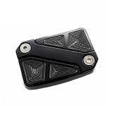 Apariencia: Tapa del tanque de aceite del fluido de la motocicleta Tapa del depósito de líquido de freno delantero Depósito de líquido de freno de motocicleta diseño único, muy brillante.