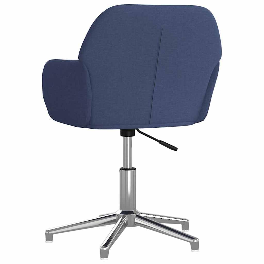Silla de oficina giratoria azul tela