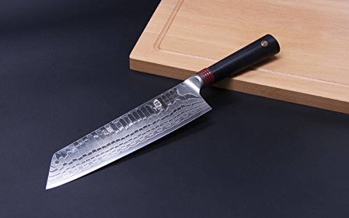 TUO Damascus Kiritsuke Chef knife 8.5 inch - Japanese Damascus AUS-10 67-layers - Dragon Pattern - Dishwasher Proof G10 Handle - Ring-D Series - Thumbnail 3