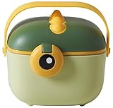 TERI BERI 400 ml Baby Formula Dispenser with Scoop & Leveller, Foodgrade Pp Double Layer Anti-Leak Milk Powder Dispenser Container, Baby Snack Storage Container for Outdoor Travel Home, Bpa Free (Green)