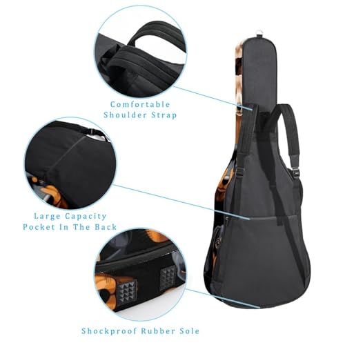Sac pour guitare imperméable avec couche de protection antichoc