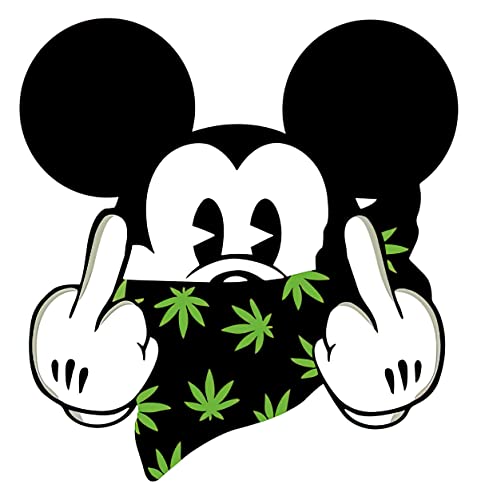 Divertida pegatina de baño Mickey Mouse Minni Mouse – Pegatina impermeable para coche, moto, ventana, decoración de pared, impresión digital, pegatinas divertidas, 10 x 10,5 cm