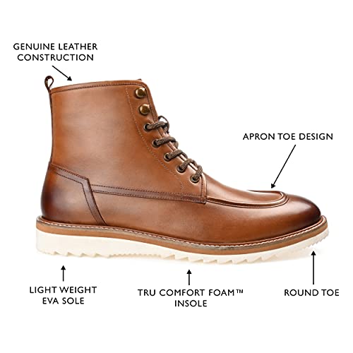 Image of Thomas & Vine Mens Mitchell Tru Comfort Foam Lace-up Moc Toe Ankle Boot