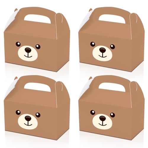 KERINGO 12 PCS Bear Treat Boxes Party Supplies Bear Baby Shower P...