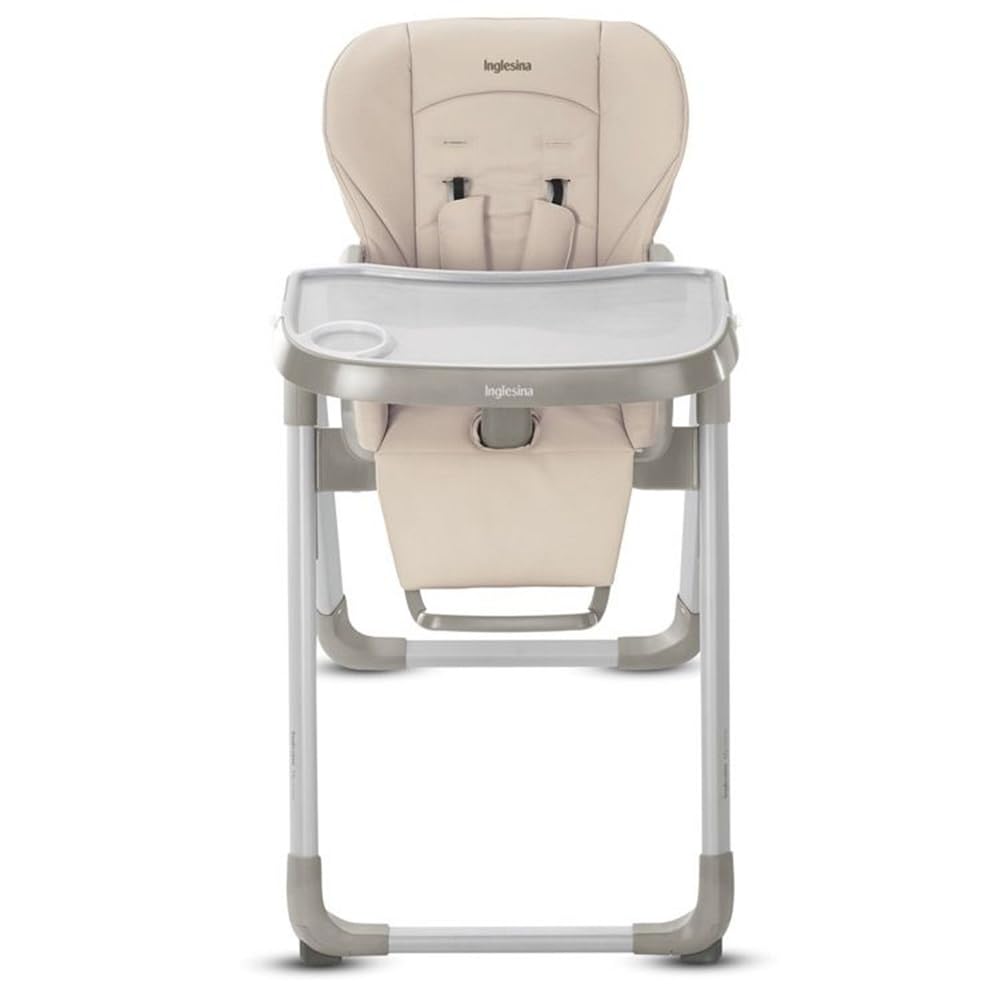 Inglesina My Time Seggiolone Pappa, Butter, Reclinabile dalla Nascita ai 36 Mesi, Pieghevole, Design Moderno, Comfort e Igiene Massimi