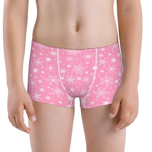 Boys' Cotton Boxer Brief Soft Underwear-Snowflake
