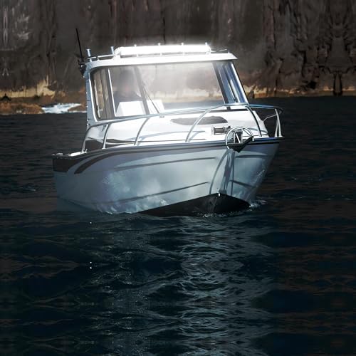 Image of Nilight Marine LED Light Bar Navigation Lights 52 Inch Curved White Spot Flood Combo Ponton Boat Deck Dock Lighting for Night Fishing T-top Stern Yacht Sailboat Trucks Tractors