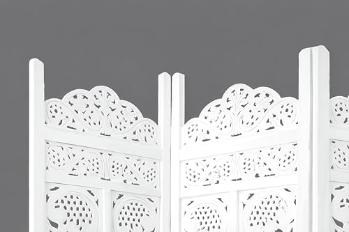 Image of Partition for Living Room,Divider,Partition Wall Divider Screen Separator, Wall Panel Divider for Hall | Bedroom |Office | Puja Room | Restaurant S Design (4- Panels White)
