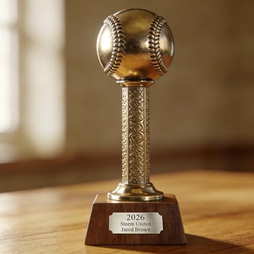 SINKAA Custom Engraved Trophy Name Plates | 2.5" x 1" Personalized Award Plates for Perpetual Trophies, Fantasy Football, Esports, Fishing & Golf (Silver) - 4
