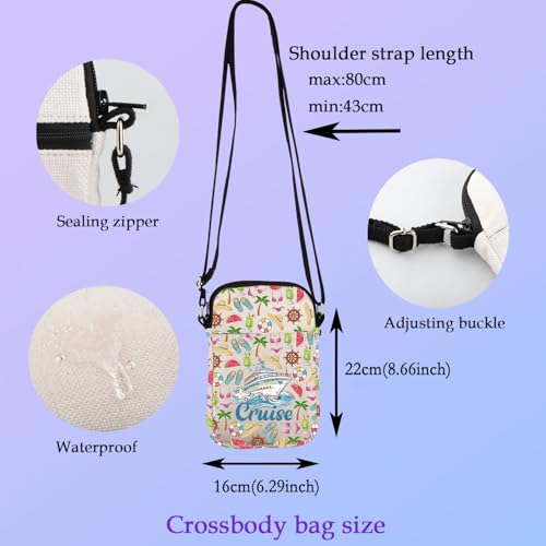 XYANFA Cruise Crossbody Bag Cruise Ship Essentials Cruise Lover Gift Vacation Trip Travel Gift Cruising Purse Sling Bag2
