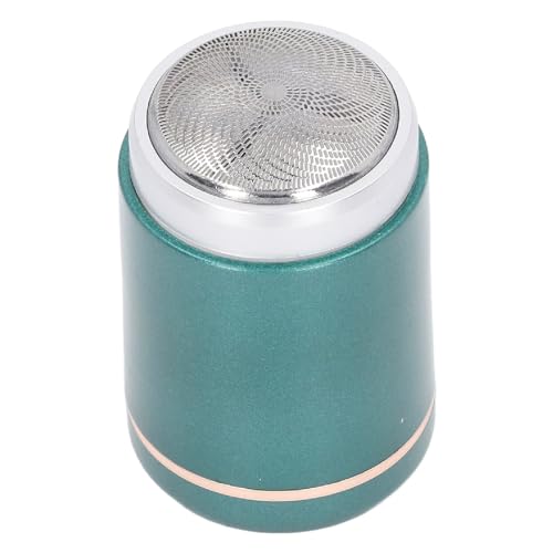 Mini Beard Trimmer, Rechargeable 6000RPM Mini Beard Clippers Pocket Size for Home (Green)
