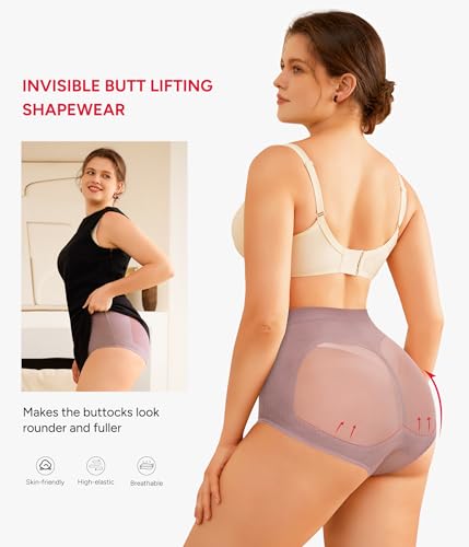 Image of Nebility 2 Piece Tummy Control Shapewear Butt Lifting Underwear for Women Lower Belly Waist Trainer Seamless Faja Body Shaper