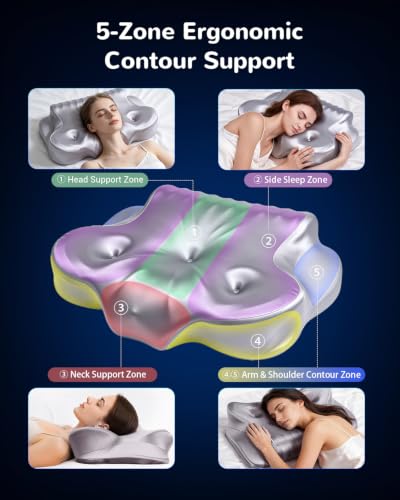 COMFYPIL Cervical Neck Pillow for Pain Relief Memory Foam Pillows - image 4