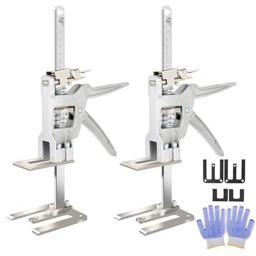 AROMUJOY 2 Stück Arbeitssparender Arm Arm Hebewerkzeug mit Skala Arm Handwerkzeugheber mit Langsam und Schnell Hebefunktion Möbelheber für Möbel Türen Board Heber 200kg Hubkapazität