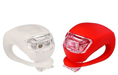 Bavel Bicycle Light - Front and Rear Silicone LED Bike Light Set - Super Bright Strap Release Design Multi-Purpose Water Resistant Headlight