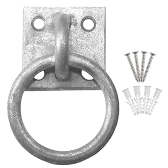 4Pcs Tie Ring on Plate 50mm x 50mm, Tie Rings for Horses, Horse Haynet ...