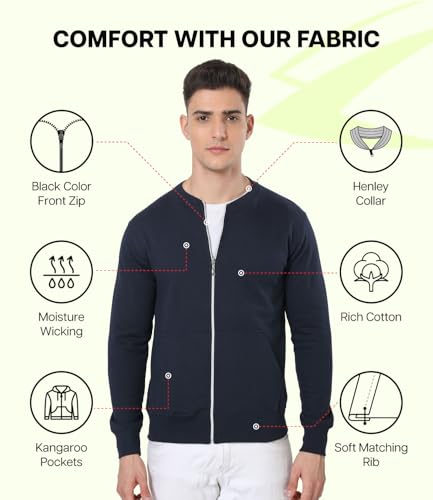 Image of AWG ALL WEATHER GEAR Jackets for Men | Casual Sports Jacket | Gym Jackets for men | Cotton Jacket with Zip | Bike jackets | Winter Wear Men Stylish